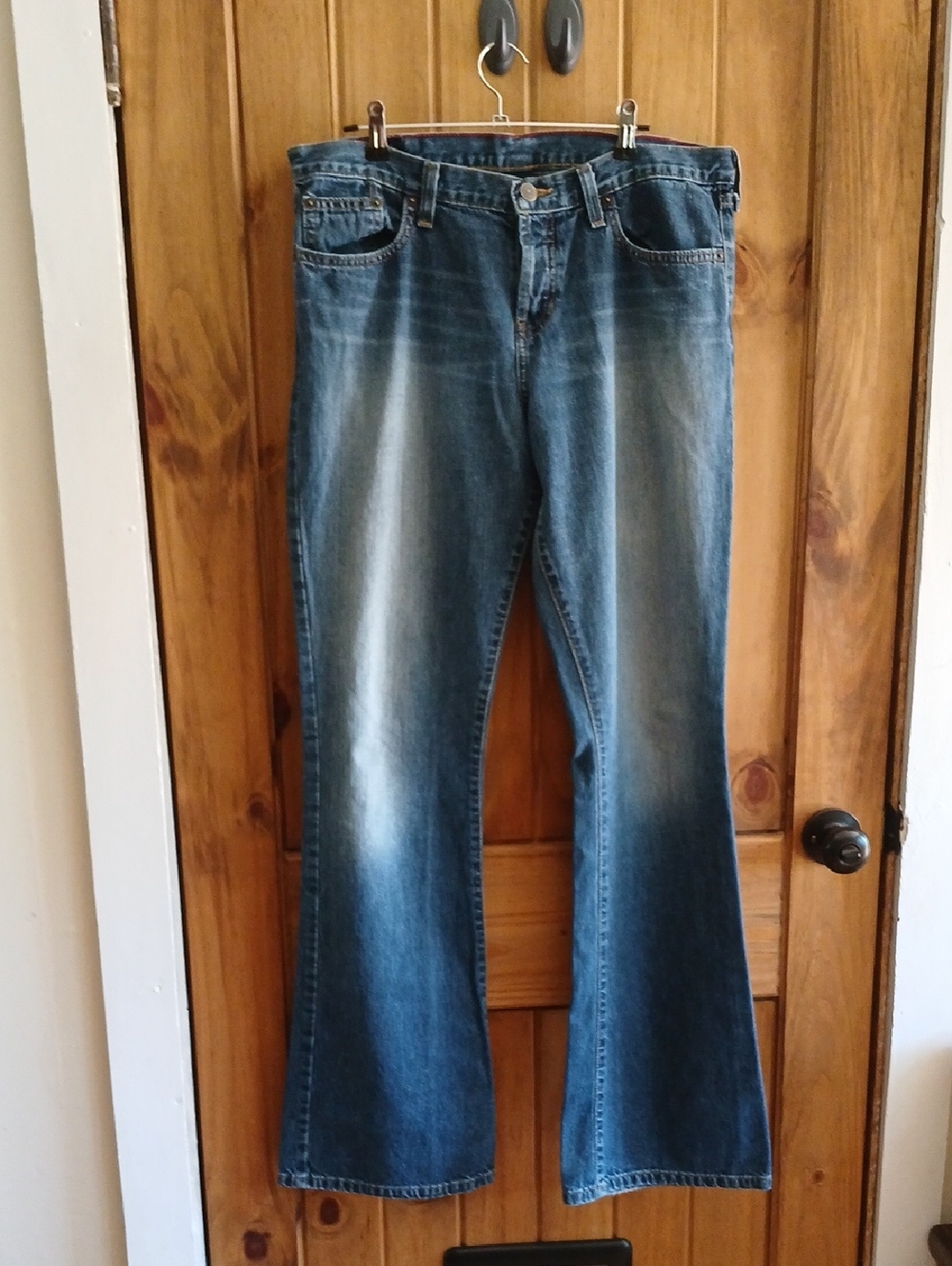 Abercrombie & Fitch Blue Faded Flare Jeans